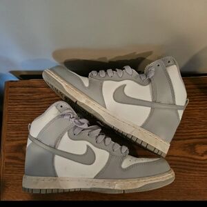 Nike Gray and White Athletic Shoes